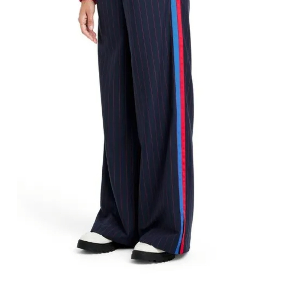 La Ligne x Target - XS Wide Leg Pants (Navy + Red Stripe) NWT